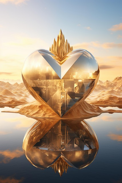 Free ai generated heart desert illustration