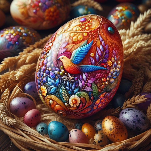 Free ai generated easter eggs illustration