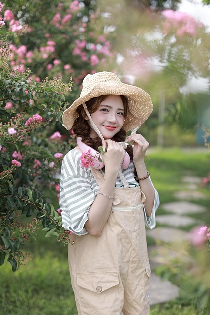 Pige, Natur, Frugthave, Blomster, Kvinde