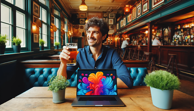 Free Pub Laptop illustration and picture