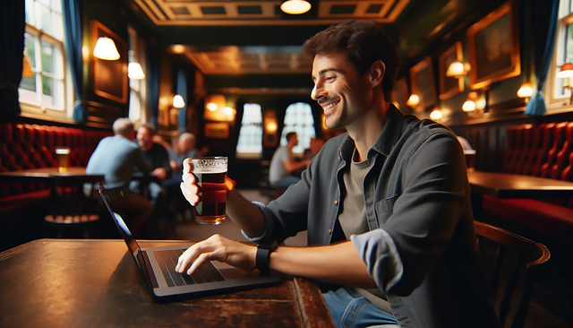 Free Pub Laptop illustration and picture