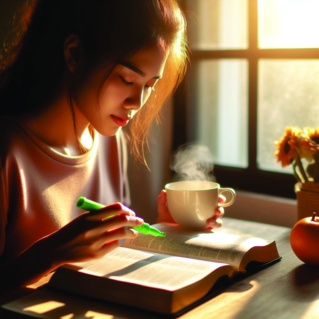 Free ai generated woman studying illustration