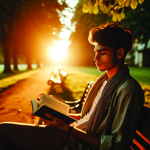 Free ai generated reading bible illustration