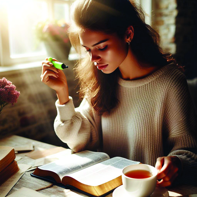 Free ai generated woman bible illustration