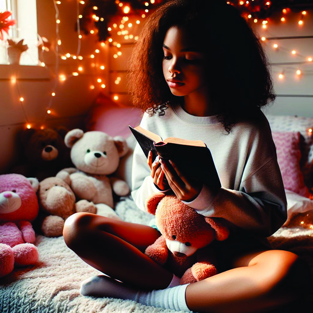 Free ai generated girl bible illustration