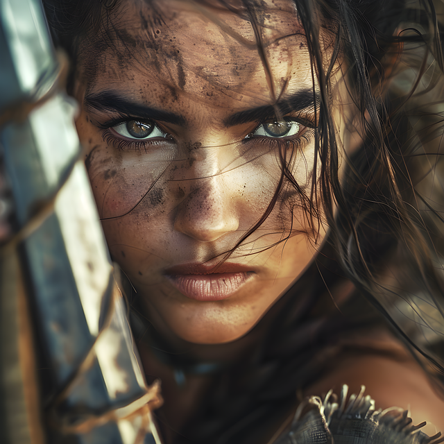 Free ai generated warrior woman illustration