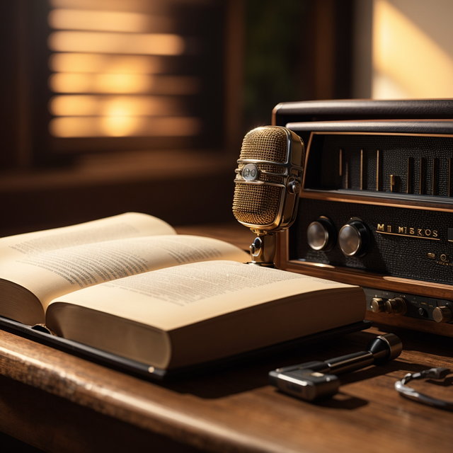 Free ai generated podcast vintage illustration