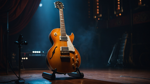 Download free HD stock image of Ai Generated Guitar Free ai generated guitar music illustration