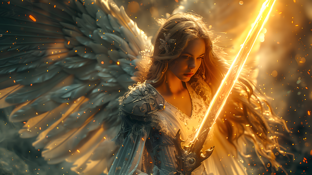 Free ai generated woman angel illustration