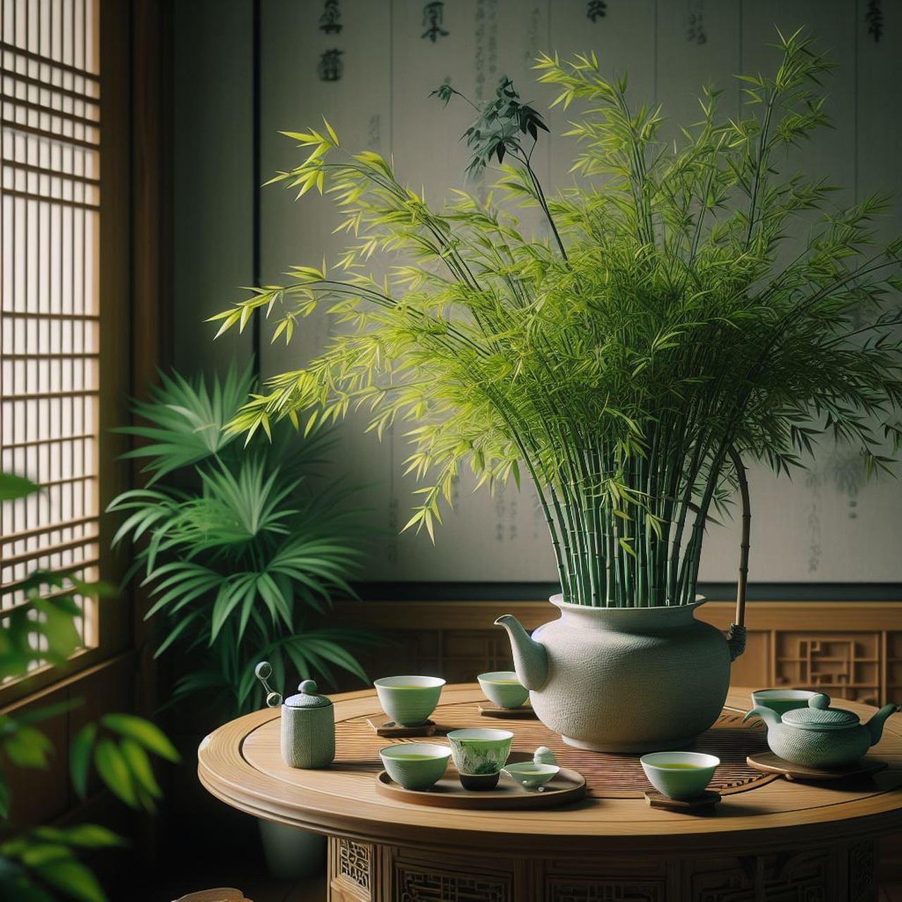 Free ai generated table tea illustration