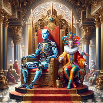 Ai Gerado, Robô, Bobo Da Corte, Trono