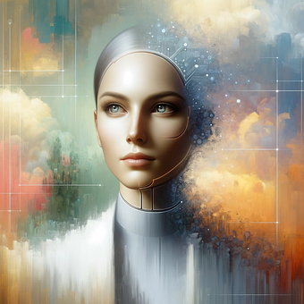 Ai Gerado, Robô, Mulher, Tecnologia