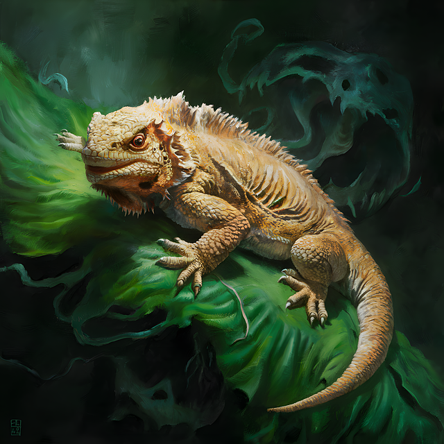 Download free HD stock image of Ai Generated Iguana Free ai generated iguana reptile illustration