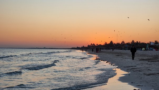 Strand, Hav, Natur, Soloppgang, Landskap