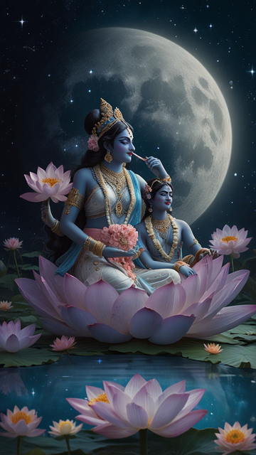 Free radha krishna krishna hare krishna illustration
