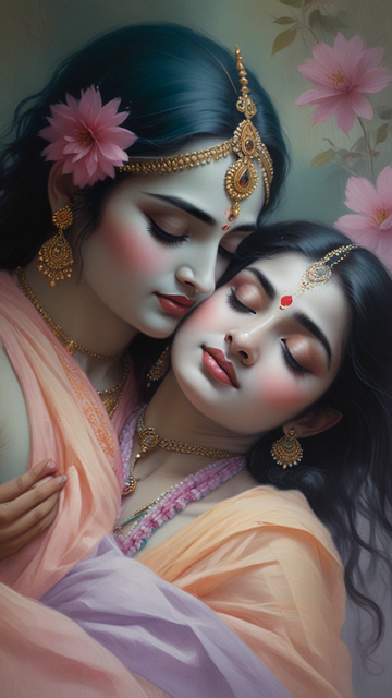 Free radha krishna krishna hare krishna illustration