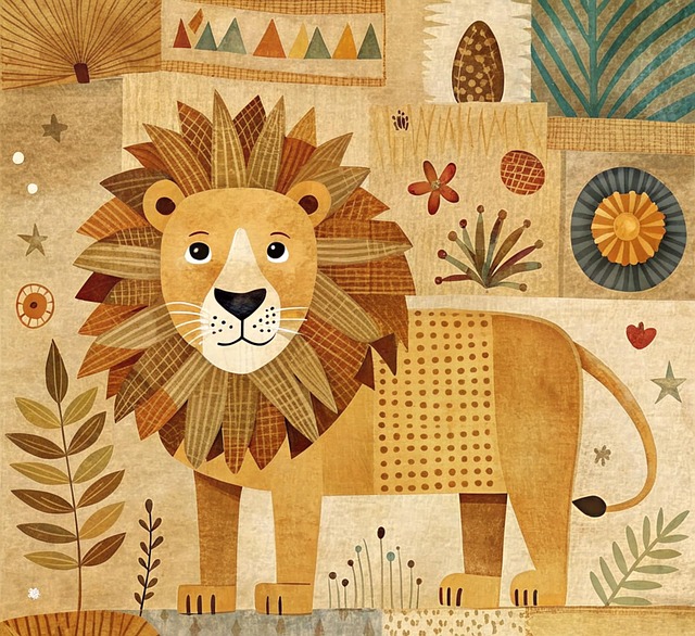 Free ai generated lion feline illustration