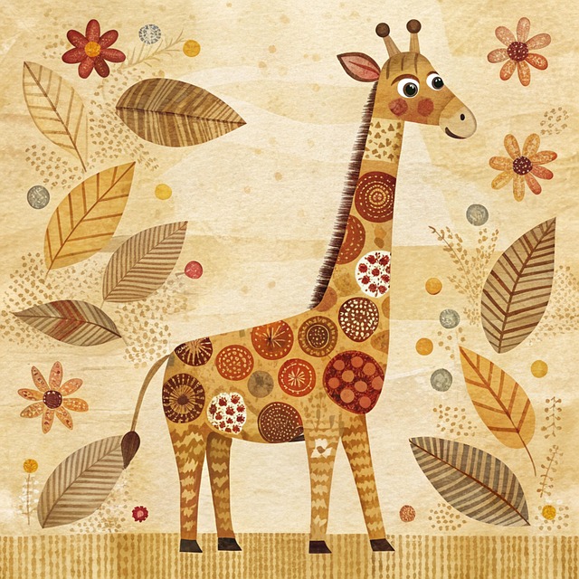 Download free HD stock image of Ai Generated Giraffe Free ai generated giraffe paper illustration