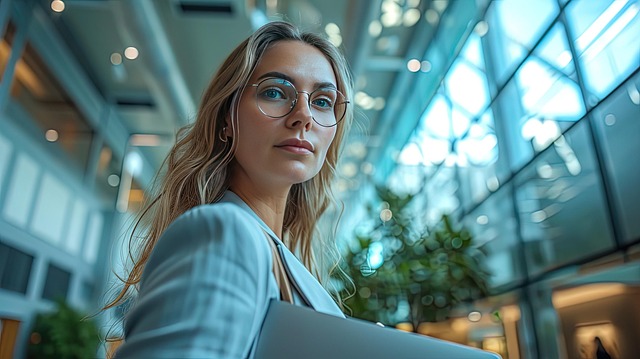 Free ai generated woman glasses illustration