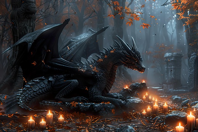 Free ai generated dragon demon illustration