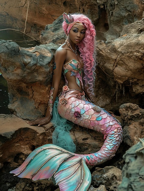 Free ai generated mermaid woman illustration