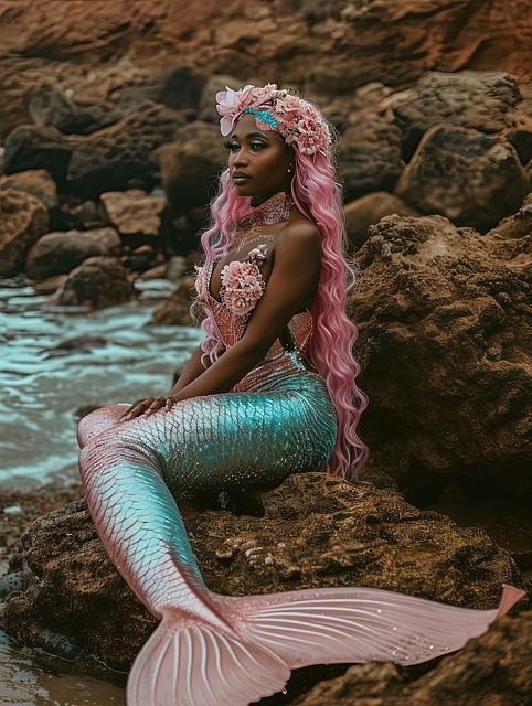 Free ai generated mermaid woman illustration