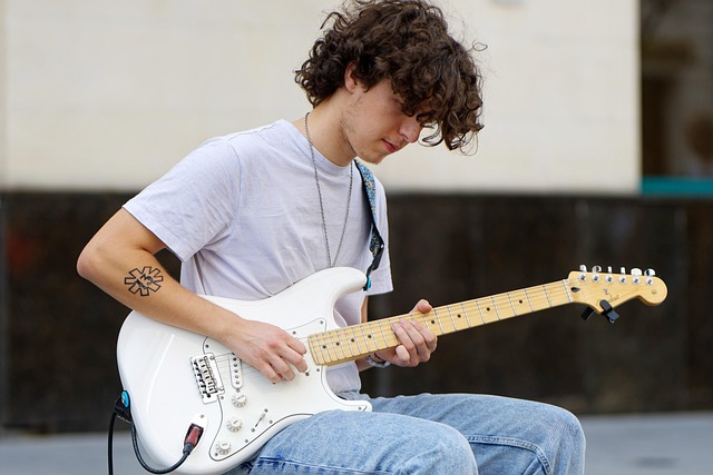 Free Boy Electric Guitar photo and picture