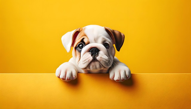 Free ai generated puppy pitbull illustration