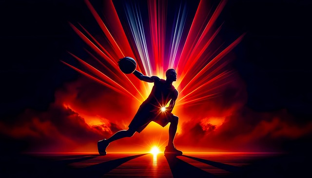 Free ai generated basketball silhouette illustration