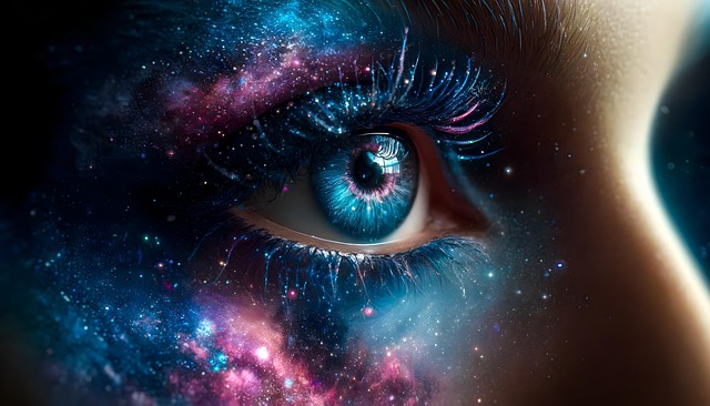Ai Generiert, Auge, Galaxis, Blau