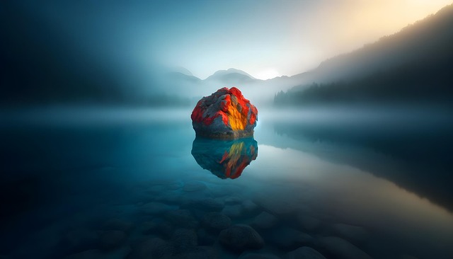 Free ai generated serene water illustration