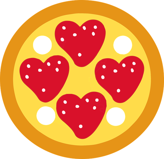 Pizza, Salámu, Minimalistický, Pizzeria
