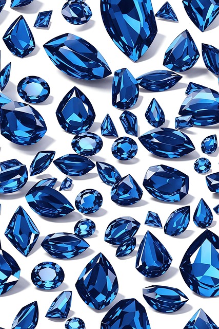 Free ai generated blue diamonds illustration