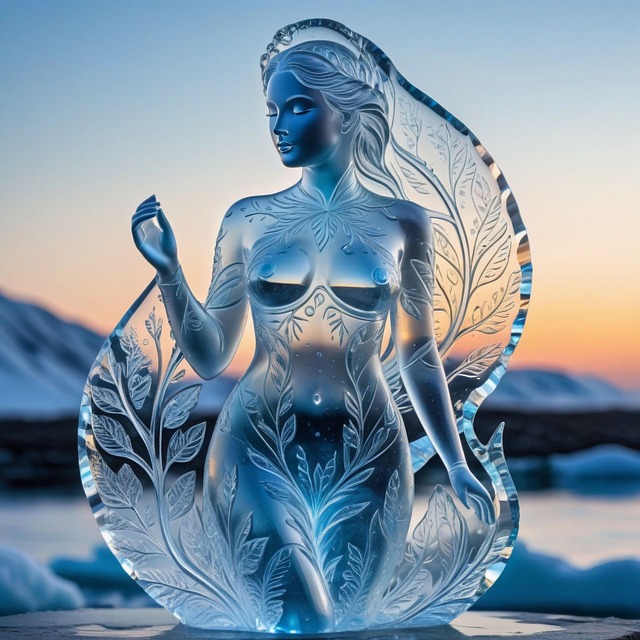 Free ai generated ice sculpture illustration