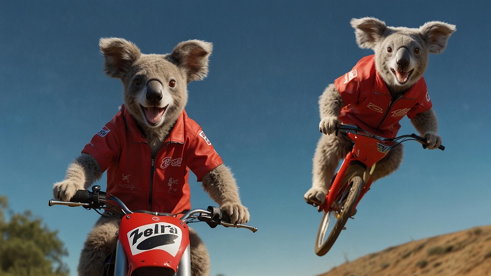 Download Ai Generated, Koalas, Motorbikes. Royalty-Free Stock ...