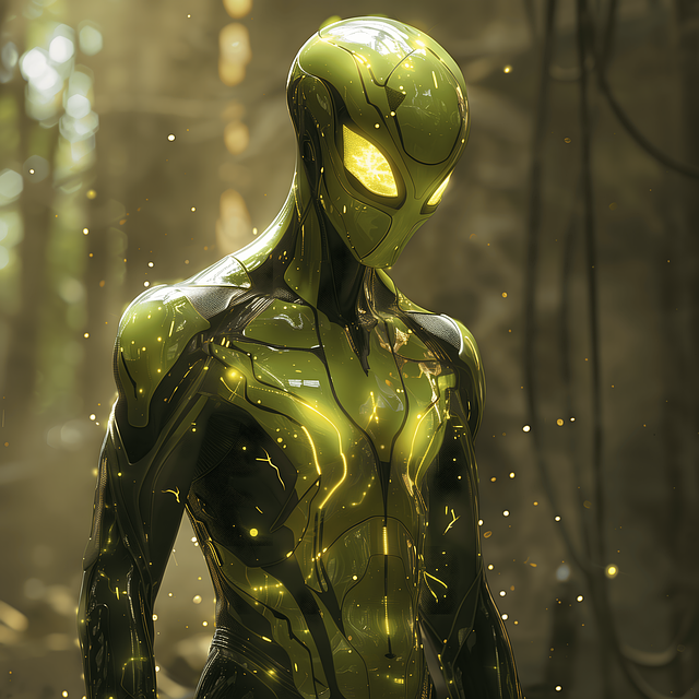 Free ai generated alien ufo illustration