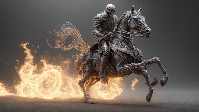 Free ai generated fantasy ghostrider illustration