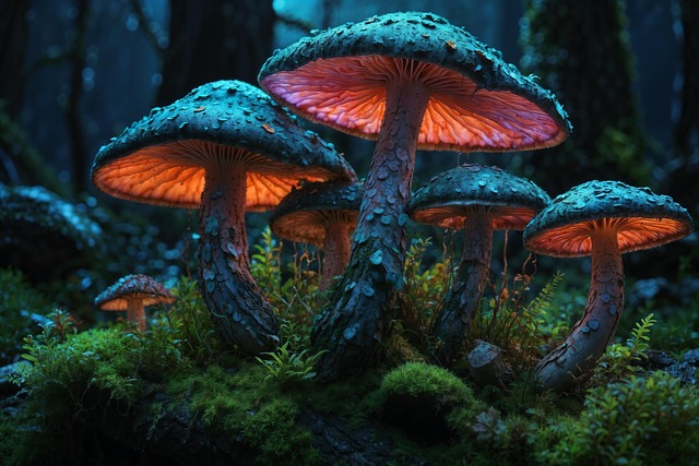 Free ai generated hallucinogenic mushrooms illustration
