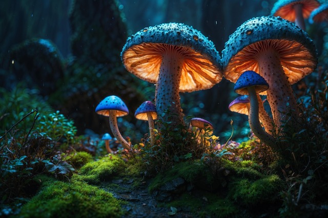 Free ai generated hallucinogenic mushrooms illustration