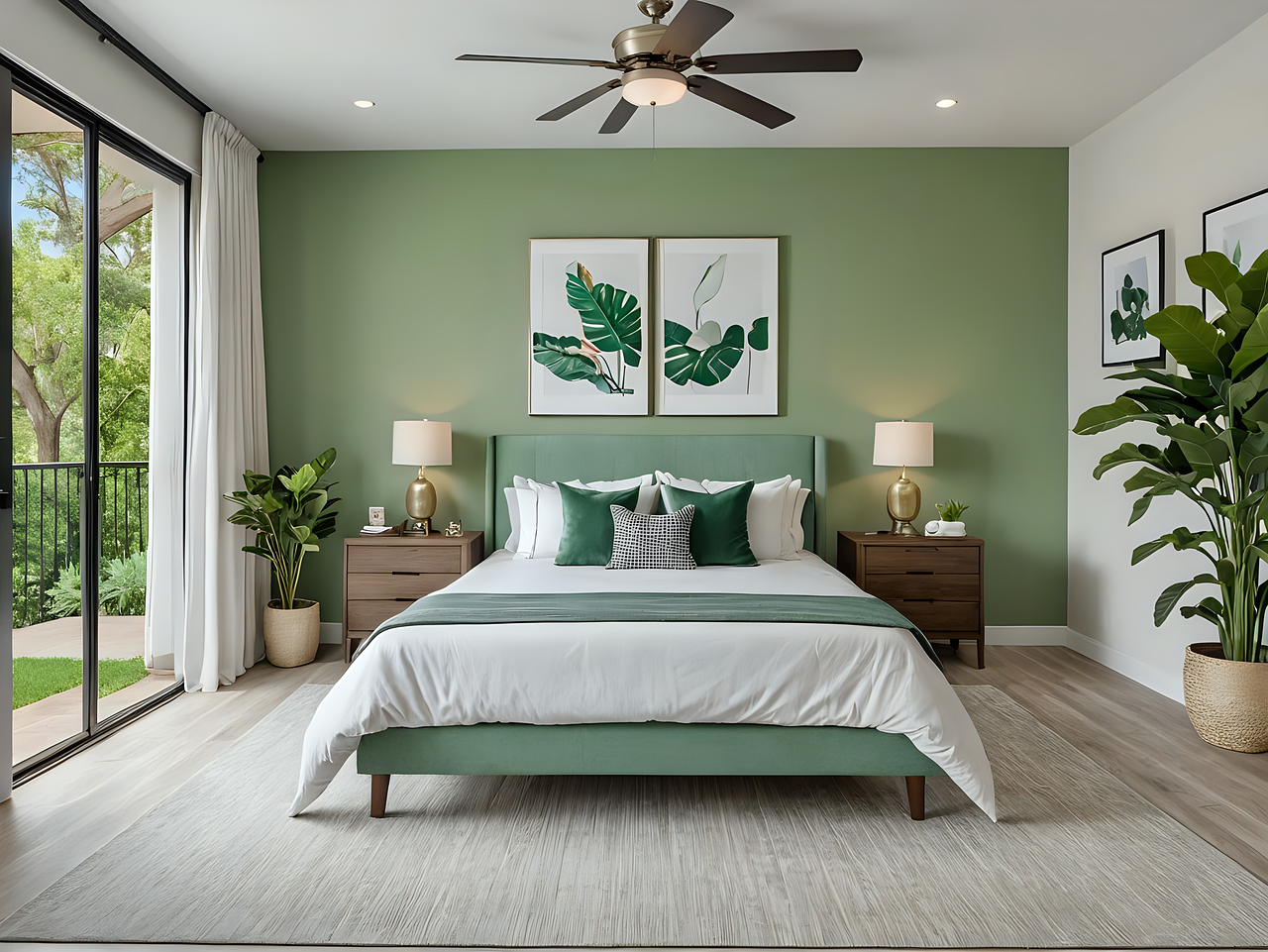 Free ai generated bedroom bed illustration