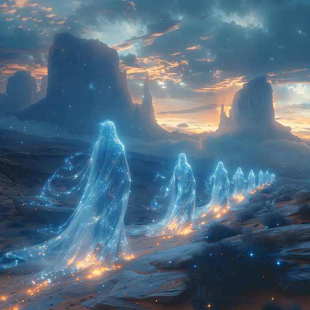 Download free HD stock image of Ai Generated Beings Free ai generated beings lights illustration