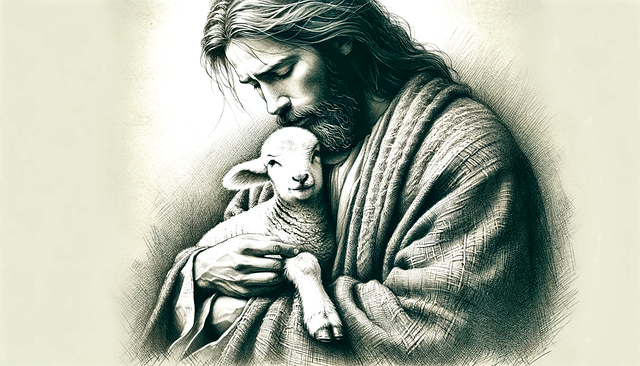 Free ai generated lamb of god jesus our savior illustration