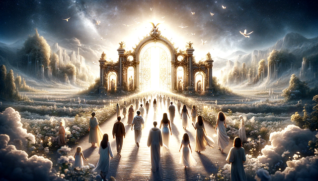 Free ai generated heavenly home heavenly arrival illustration