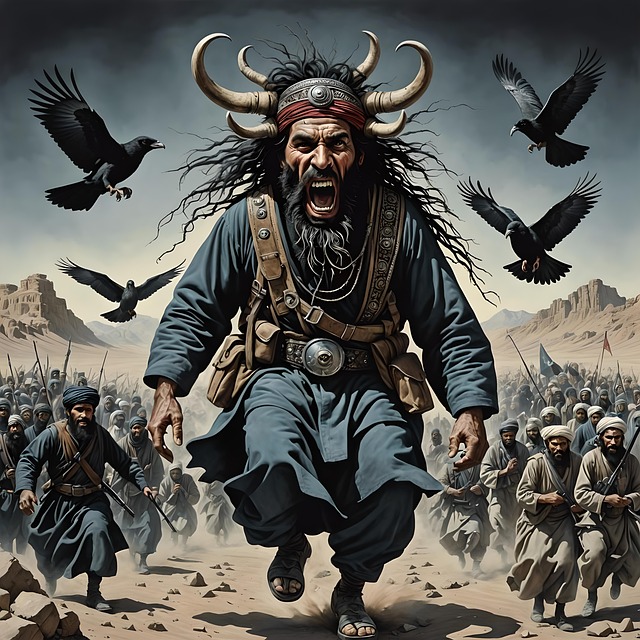 Free warrior battle war illustration
