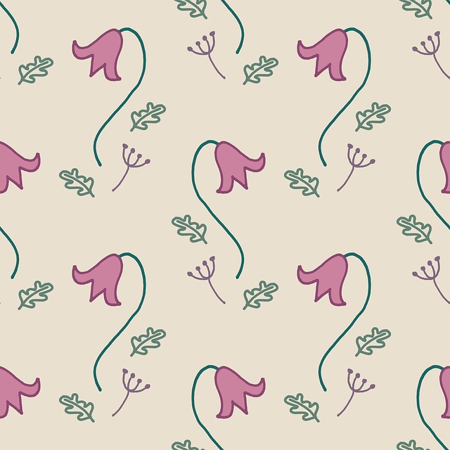 Free flowers doodles background illustration