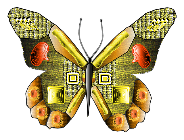 Schmetterling, Aufkleber, Kunst