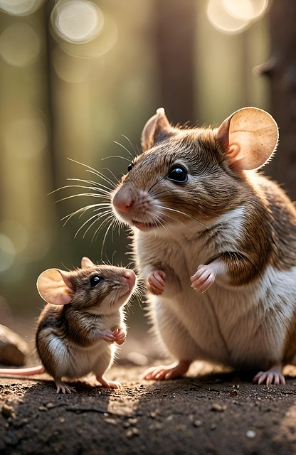 Free ai generated mice rodents illustration