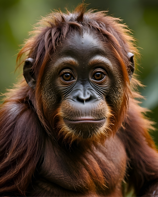 Download free HD stock image of Ai Generated Orangutan Free ai generated orangutan ape illustration