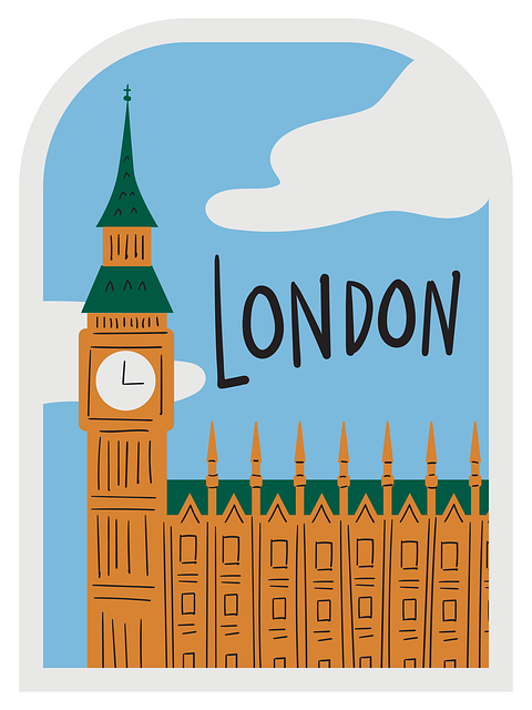 Free big ben landmark london illustration