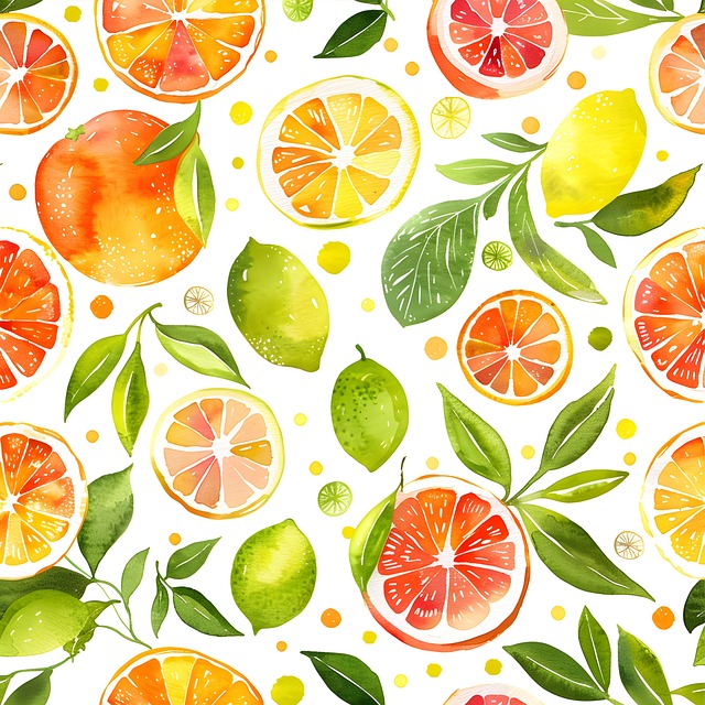 Free ai generated mandarin pattern illustration